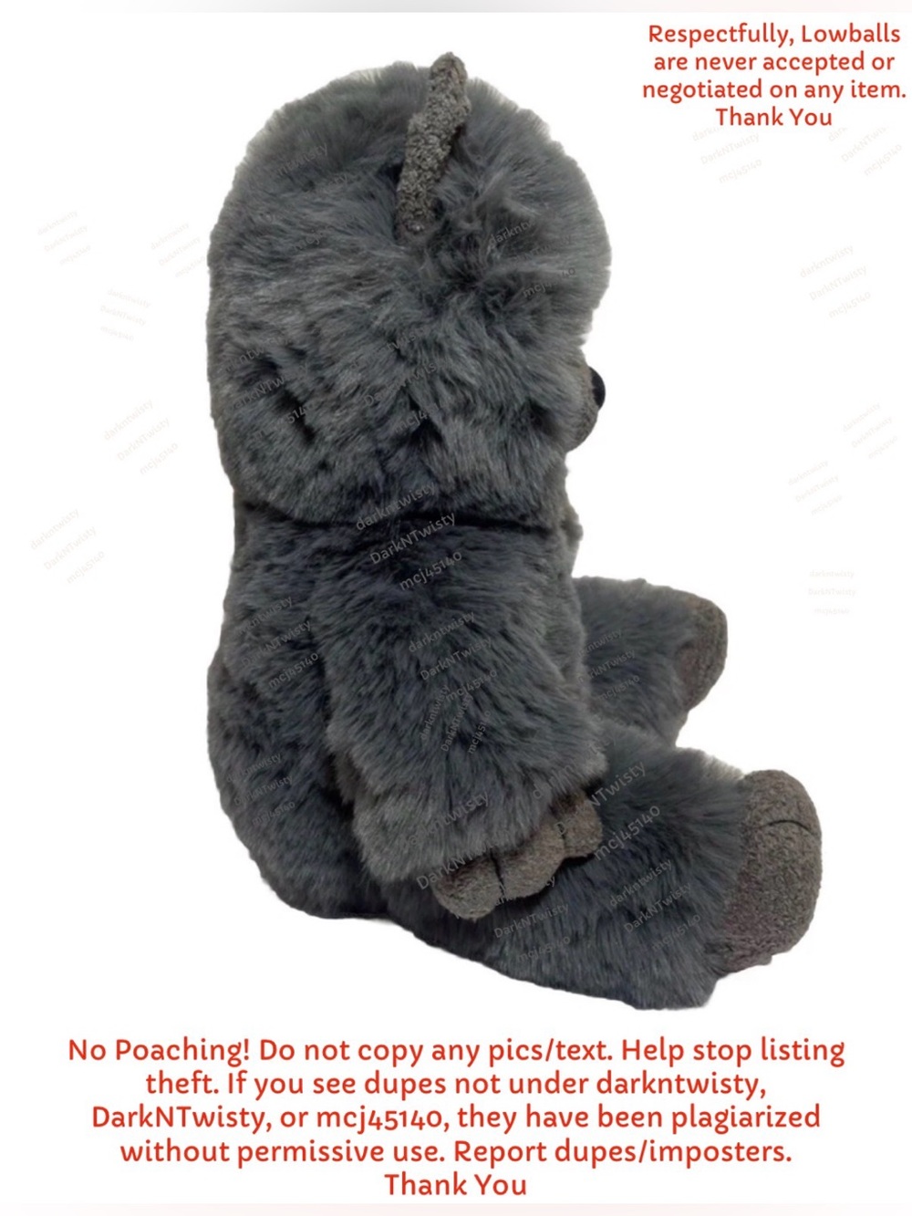 RETIRED RARE BNWT Jellycat Wilf Wolf SEALED IN MFG PLASTIC GR8 GIFT - Picture 7 of 15